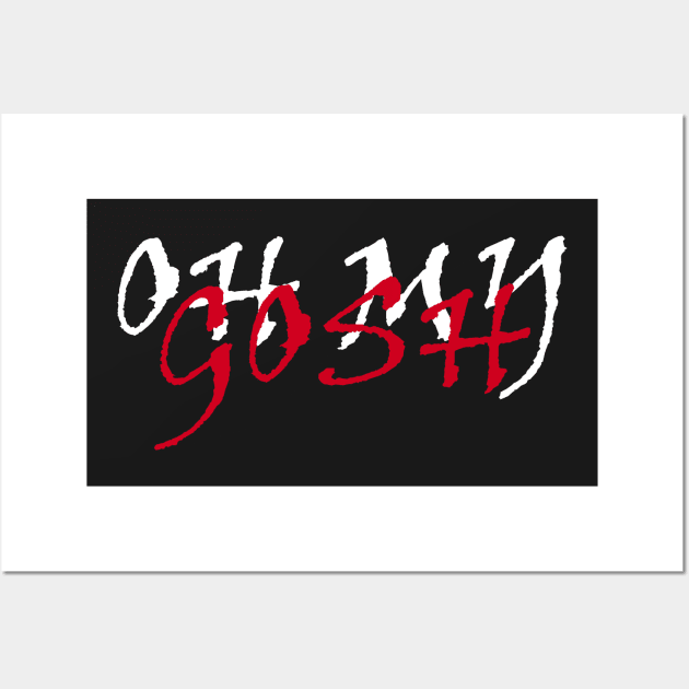 OH MY GOSH WHITE AND RED - MINIMALIST Wall Art by JMPrint